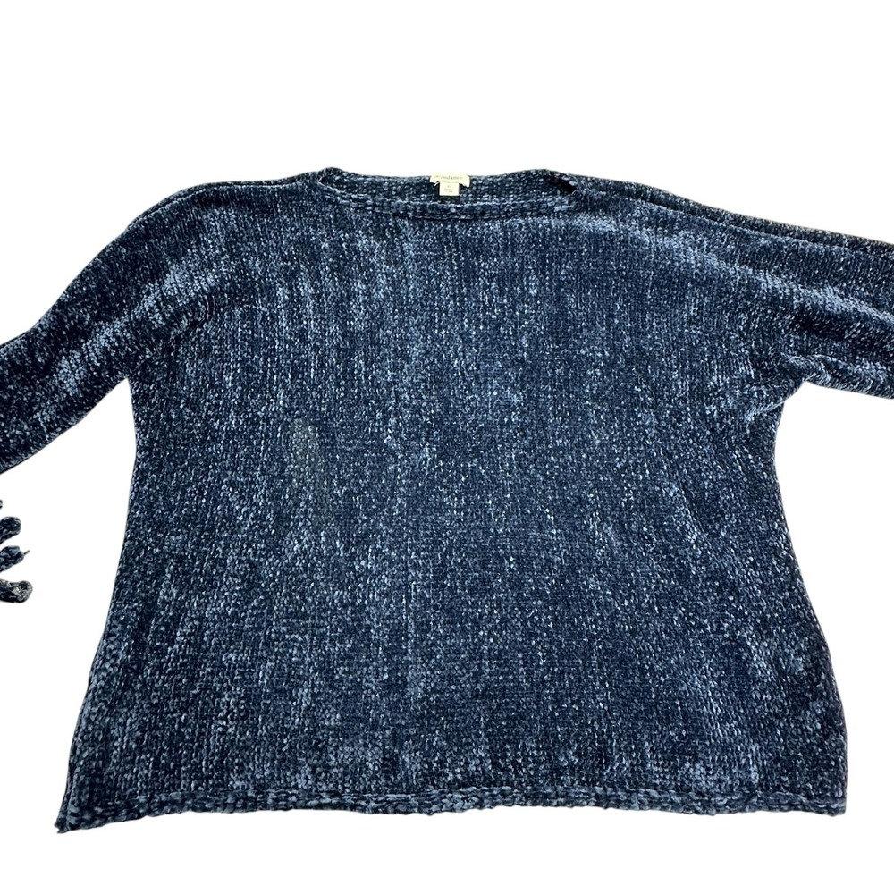 Sundance Sweater Womens XL Blue Chenille Bell Sleeve Tie Hem Boho Pullover Top - Picture 5 of 10